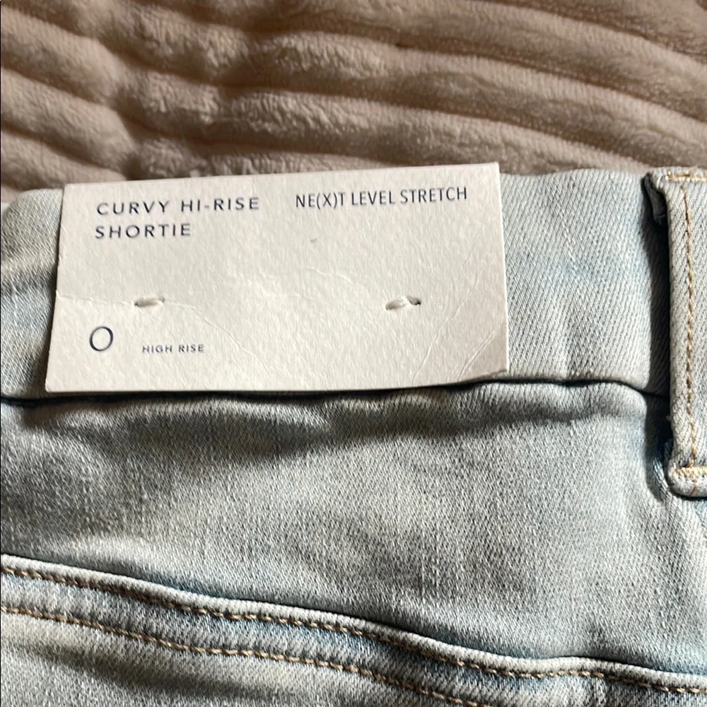 American Eagle Outfitters Blue Jean Shorts High-Waisted Trendy - Picture 3 of 9